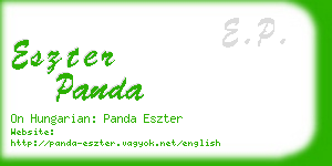 eszter panda business card